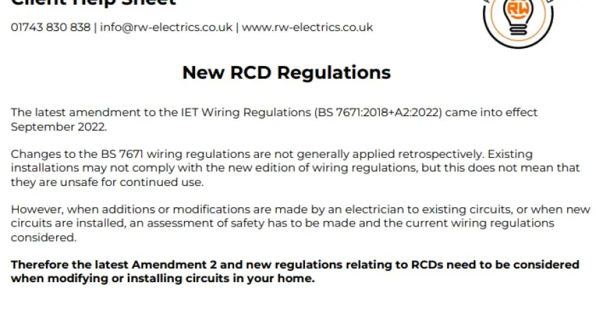 RCD Regulations